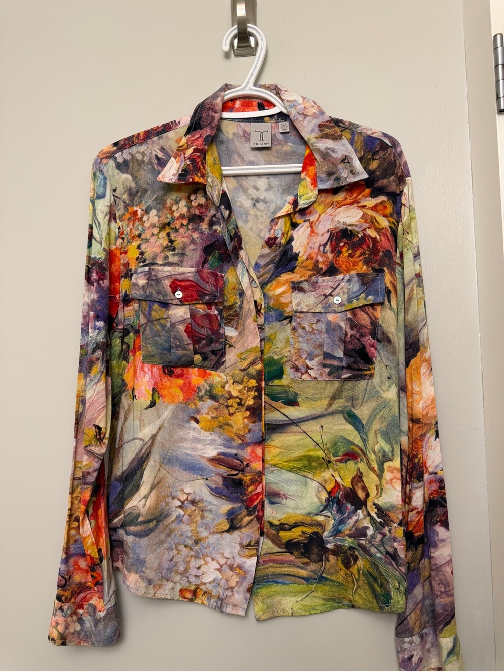 Tristan Multicolor Floral Button-Up Blouse